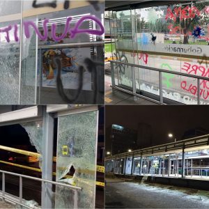 Daños a estaciones de Transmilenio